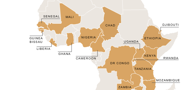 Sub-Saharan Africa Interactive Map Thumbnail