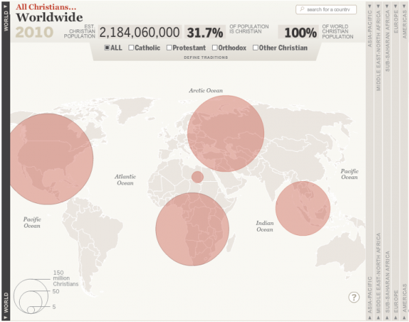 Global Christian Population Interactive