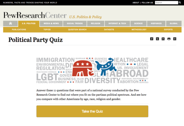 Political Party Quiz 1